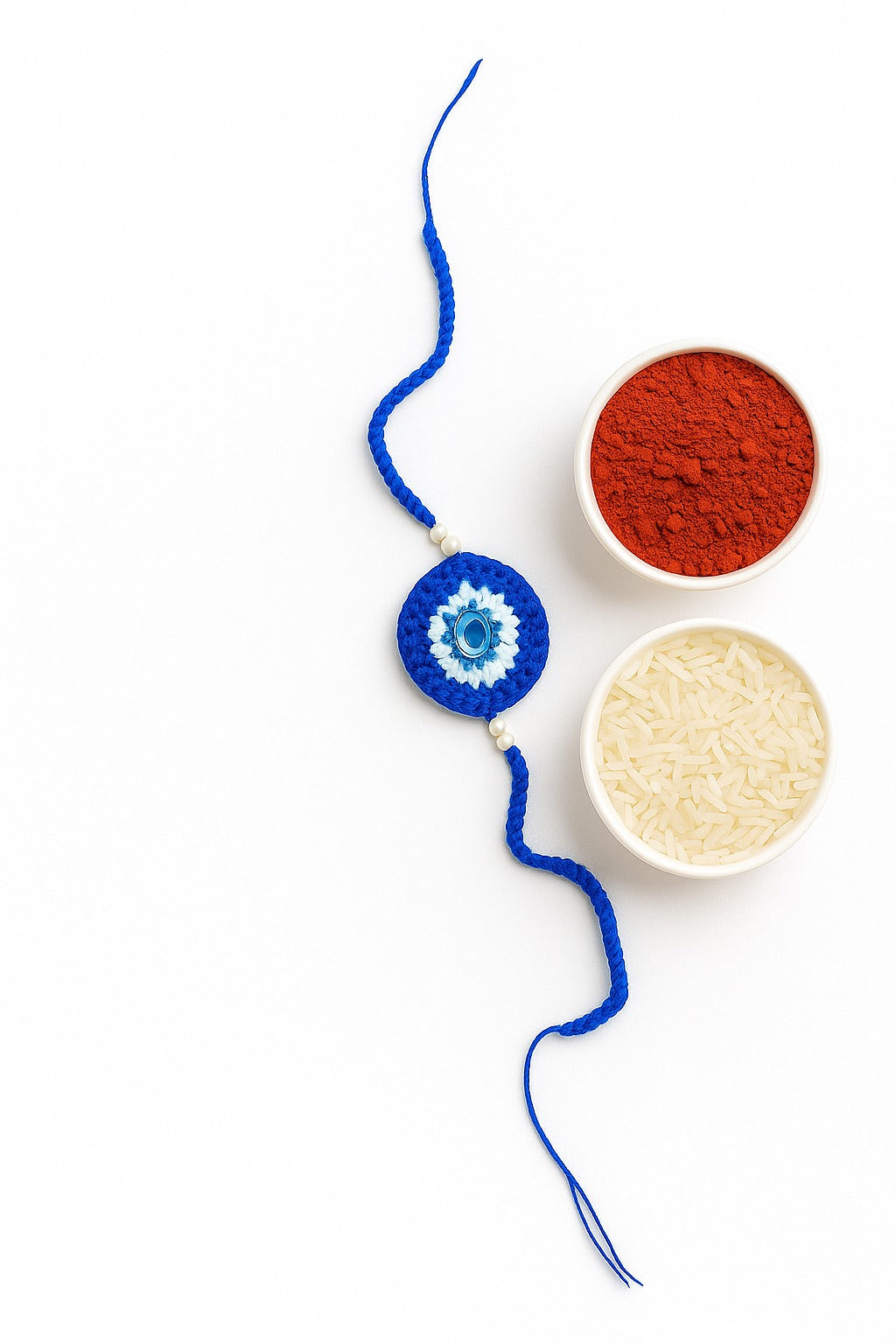 🪢 Raksha Bandhan Special – Crochet Evil Eye Rakhi for Love & Protection