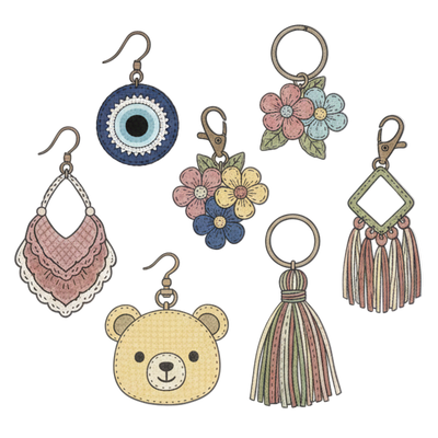 Crochet key rings