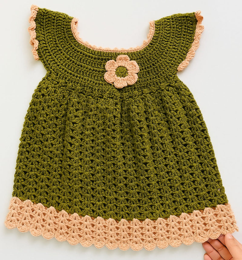 Handmade Crochet Frock – Soft, Stylish & One-of-a-Kind
