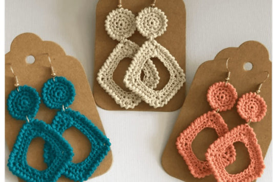 Handcrafted Crochet Earrings – Lightweight & Stylish