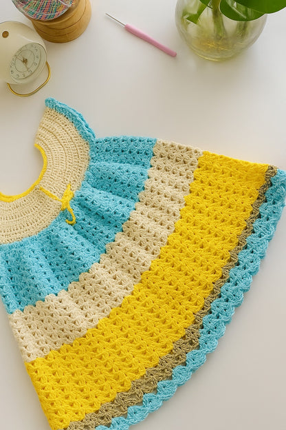 Handmade Crochet Frock – Soft, Stylish & One-of-a-Kind