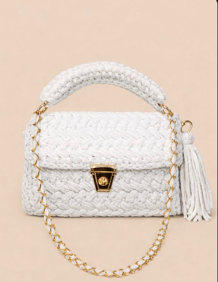 Crochet Handbag white