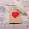 💖 Handmade Crochet Love Card – A Keepsake from the Heart